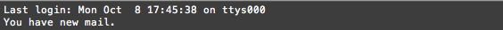 Terminal: You have new mail.